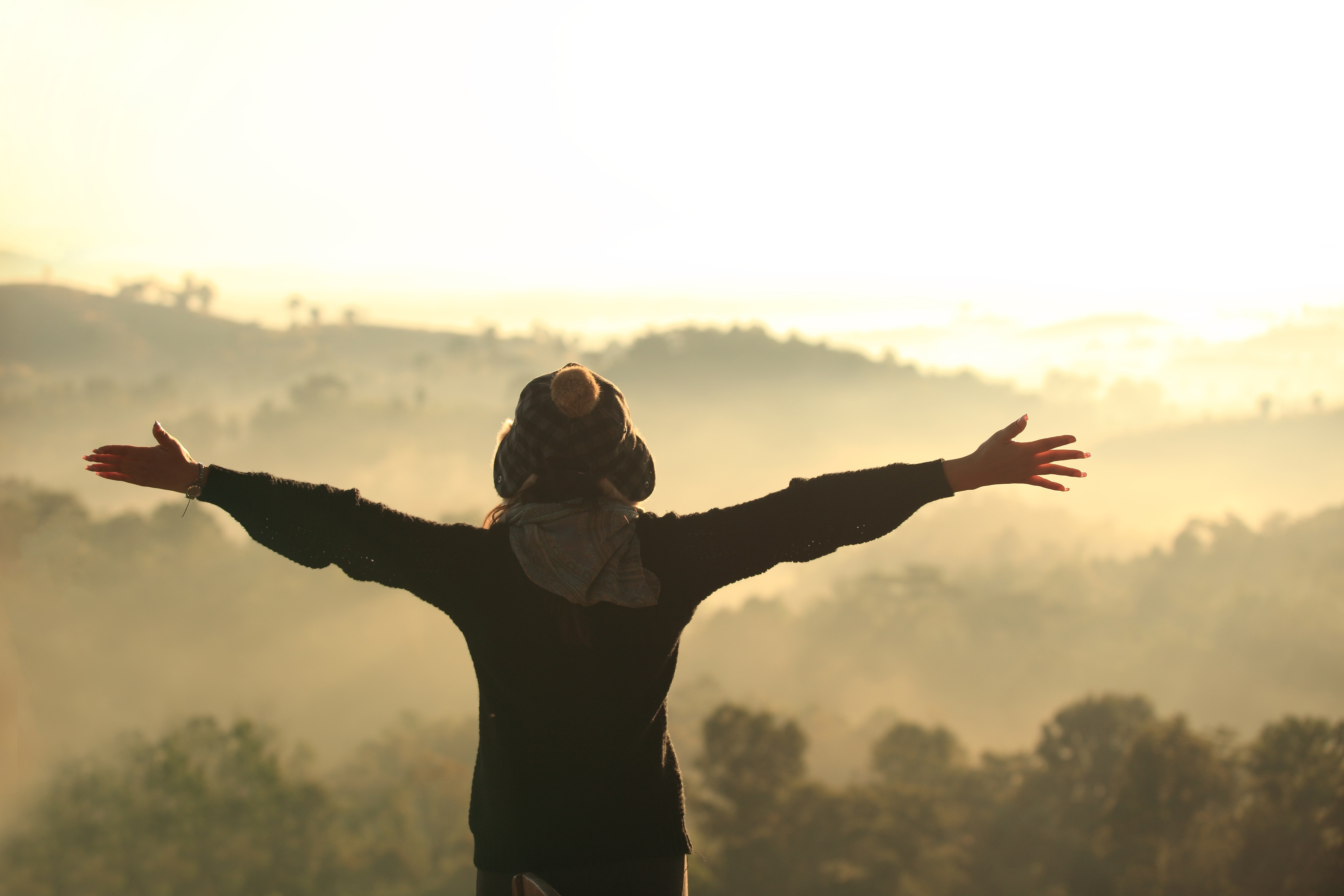 Woman outdoors experiencing emotional steadiness